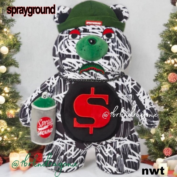 NWT Money Bear Backpsck Rare Bear Limited Edition Graffiti Soldier Rare Bear